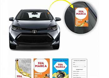 Etiqueta troca de oleo personalizada Etiqueta troca de oleo personalizada