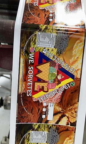 Etiquetas adesivas para produtos congelados Etiquetas adesivas para produtos congelados