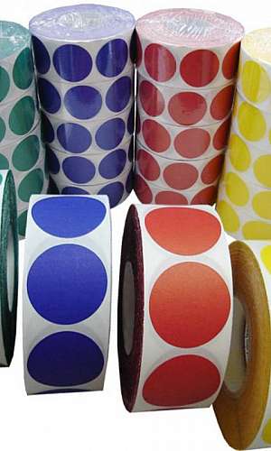 Etiquetas auto adesivas coloridas Etiquetas auto adesivas coloridas